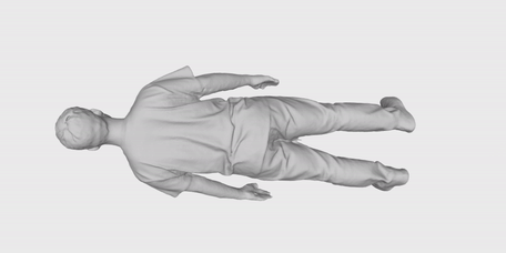 An animation of the scanned model spinning